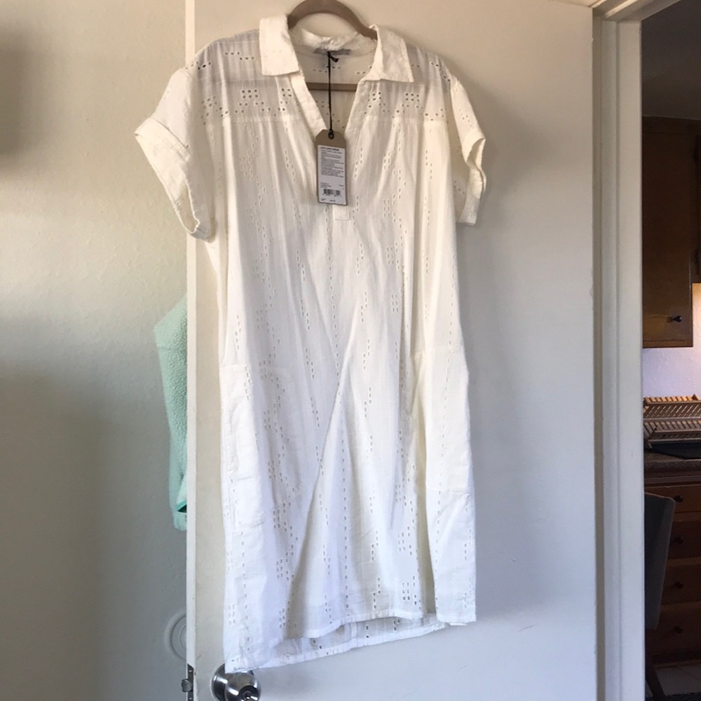 White collared dress